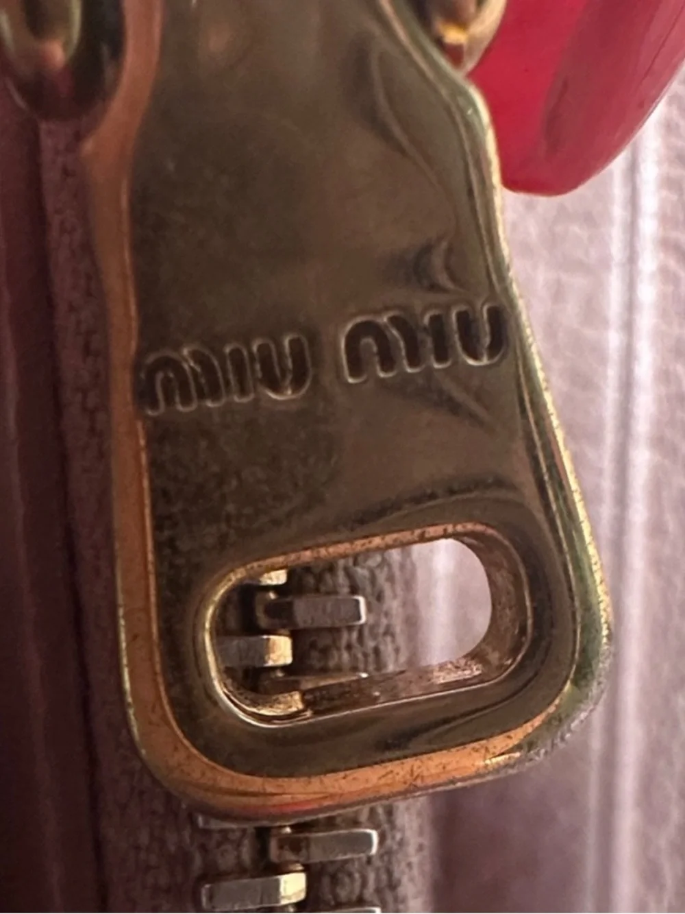 Miu Miu Madras Fiocco Bow Continental Wallet Blush Pink Leather COA -GUC - Picture 10 of 16